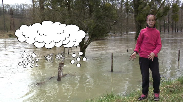 Image issue d'un film pour sensibiliser le public scolaire au risque d’inondation